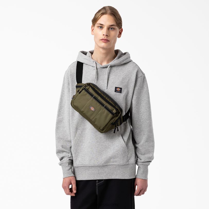 Dickies sukupuolineutraali ashville crossbody laukku sotilaallinen vihreä (ml) Lisätarvikkeet Z844X2760