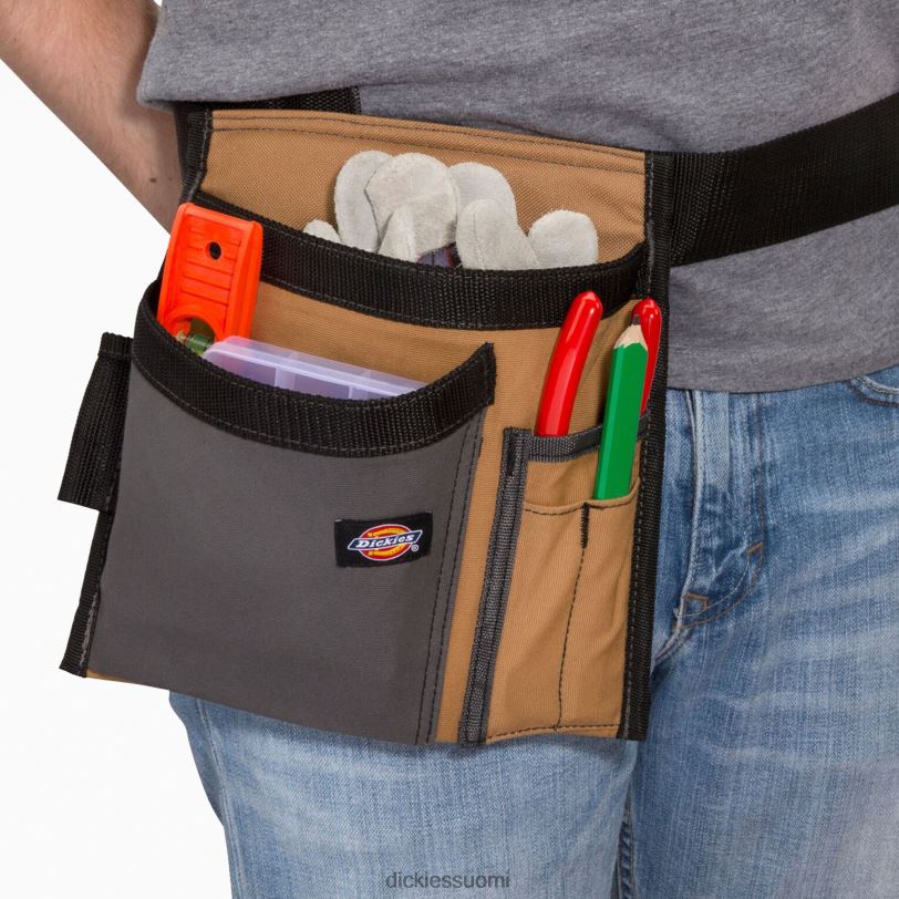 Dickies sukupuolineutraali 5-taskuinen työesiliina työkalupussilla ruskea ankka (bd) Lisätarvikkeet Z844X2990