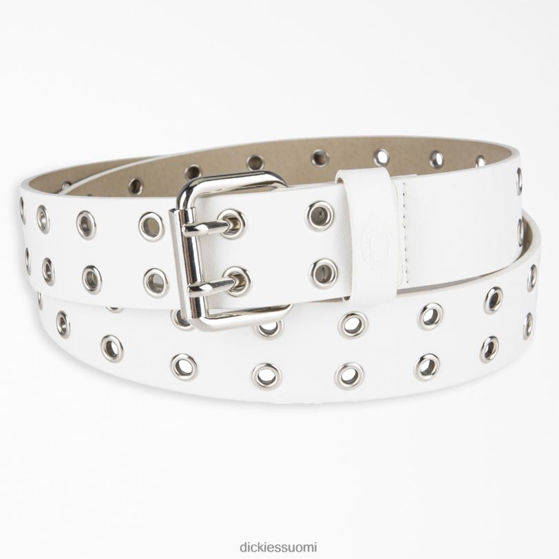 Dickies naiset nahkainen kaksoisläpivientivyö valkoinen (wh) Lisätarvikkeet Z844X2838