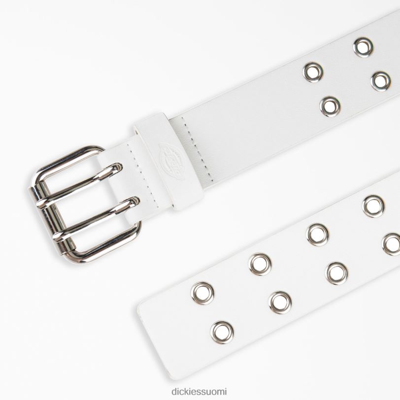 Dickies naiset nahkainen kaksoisläpivientivyö valkoinen (wh) Lisätarvikkeet Z844X2838