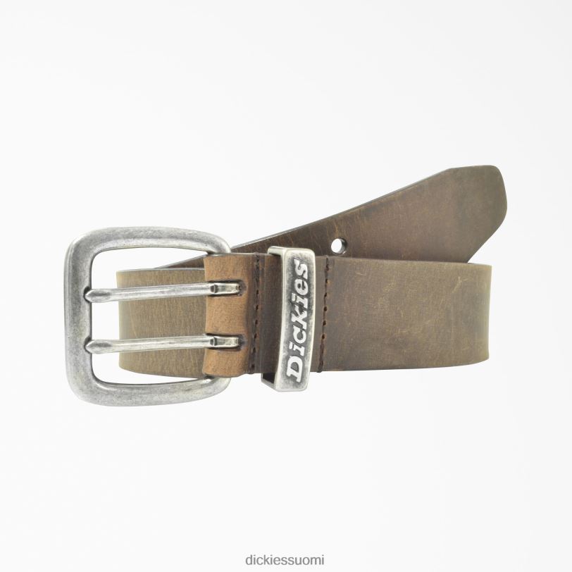 Dickies sukupuolineutraali nahkainen kaksipiikkinen solkivyö rusketus (br) Lisätarvikkeet Z844X2810