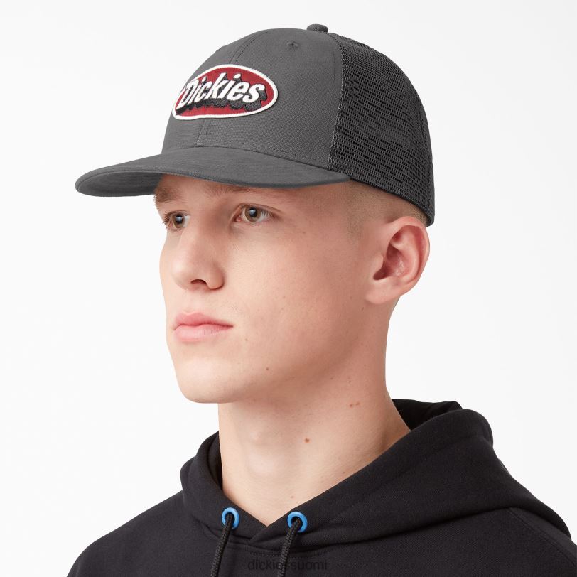 Dickies sukupuolineutraali patch logo trucker cap liuskekiven harmaa (sl) Lisätarvikkeet Z844X2910
