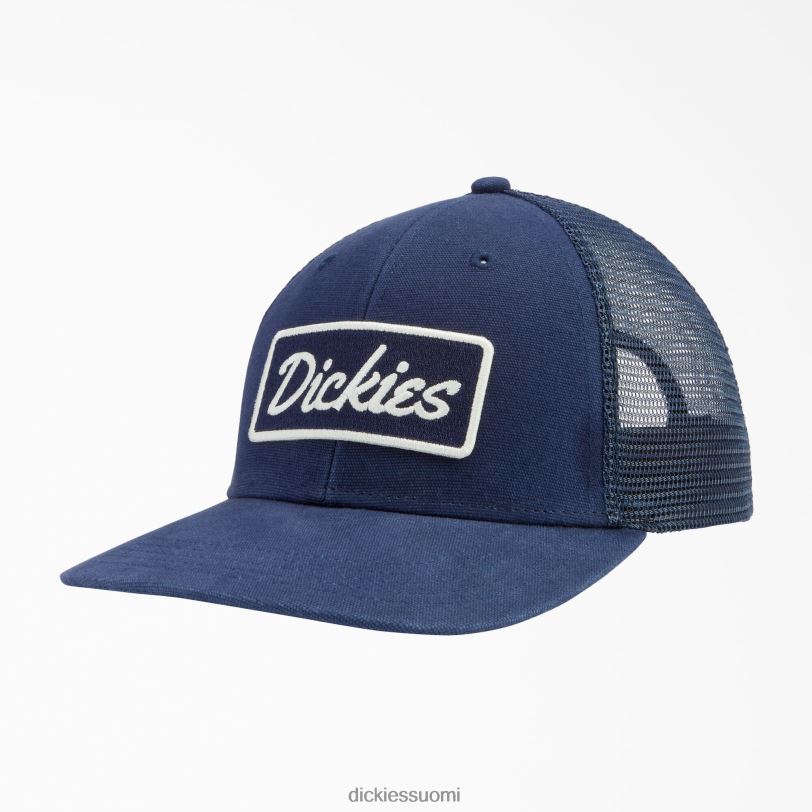 Dickies sukupuolineutraali patch logo trucker cap muste laivasto (ik) Lisätarvikkeet Z844X2906