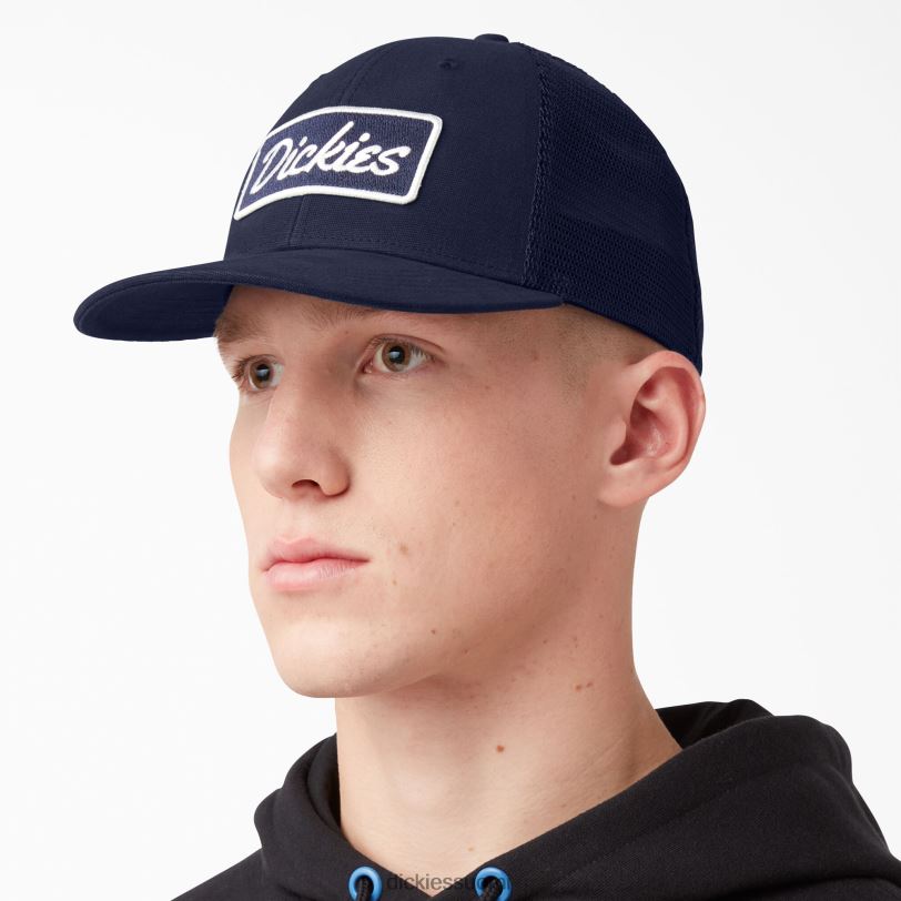 Dickies sukupuolineutraali patch logo trucker cap muste laivasto (ik) Lisätarvikkeet Z844X2906