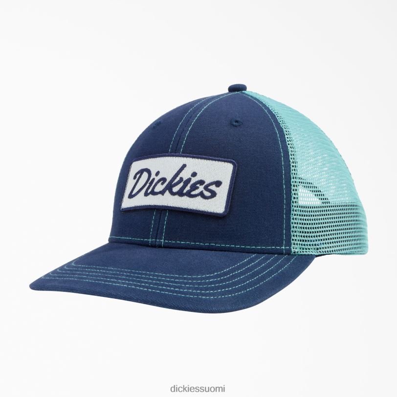 Dickies sukupuolineutraali patch logo trucker cap muste navy/posliini (i2n) Lisätarvikkeet Z844X2907