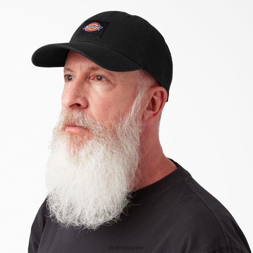 Dickies sukupuolineutraali pesty kangaslippis musta (bk) Lisätarvikkeet Z844X2881