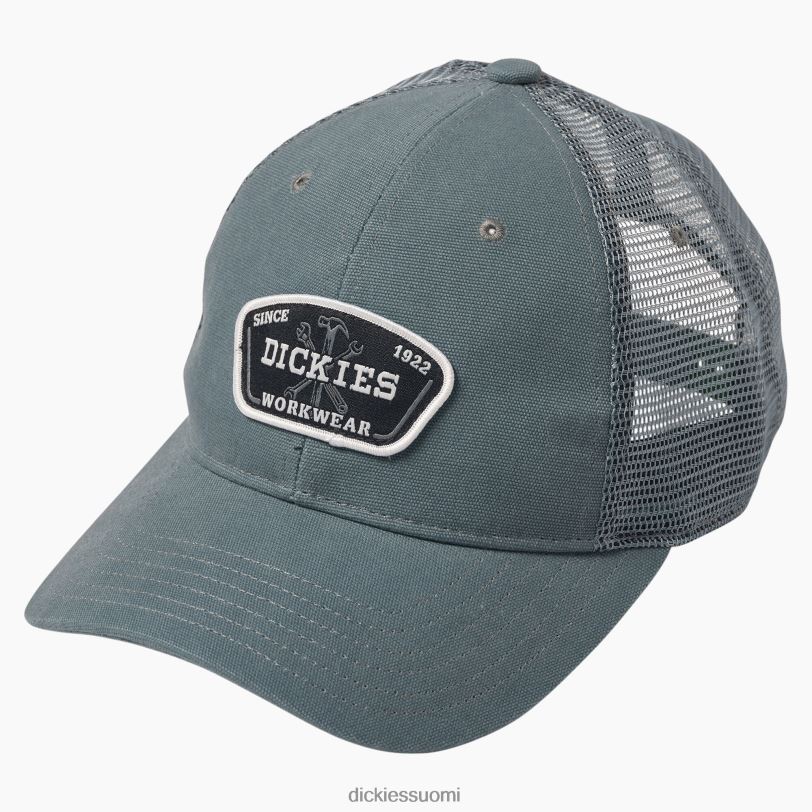 Dickies sukupuolineutraali työvaatteet patch canvas trucker cap lincoln green (ln) Lisätarvikkeet Z844X2805