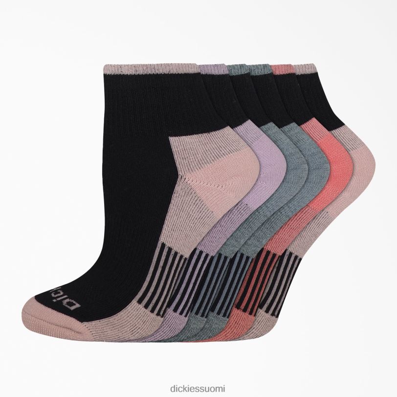 Dickies naiset dri-tech neljännessukat 6 kpl musta yhdistelmä (xb) Lisätarvikkeet Z844X2911