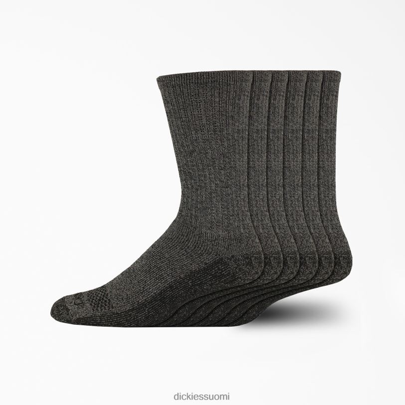 Dickies sukupuolineutraali kosteudenhallinnan työsukat 6 kpl musta (bk1) Lisätarvikkeet Z844X2951