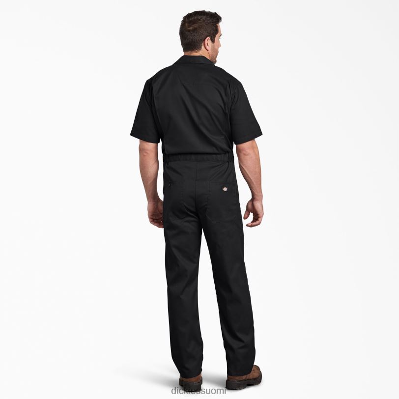 Dickies miehet joustavat lyhythihaiset haalarit musta (bk) työvaatteet Z844X1238