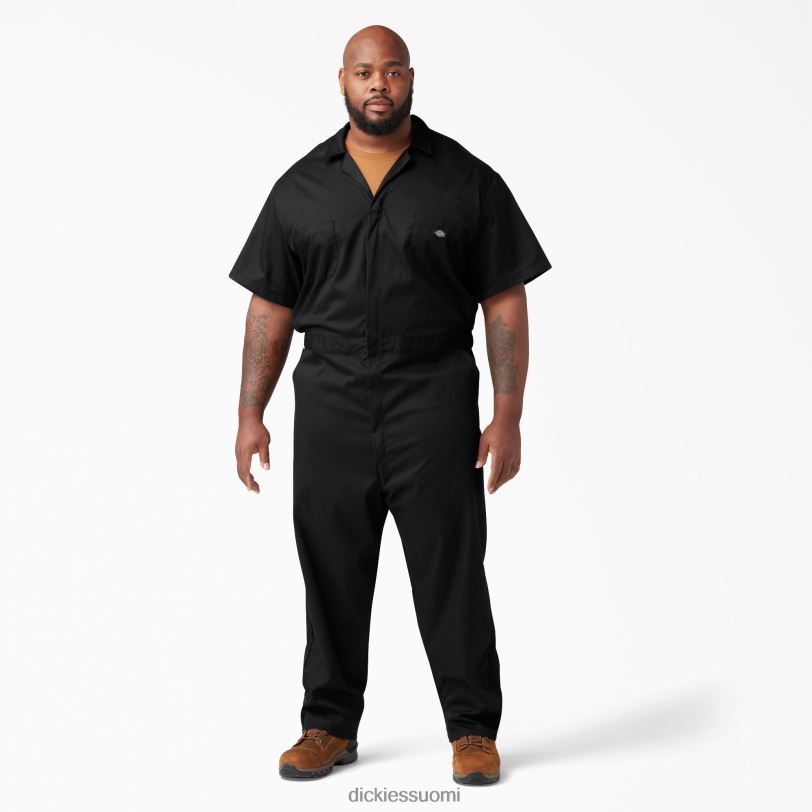 Dickies miehet joustavat lyhythihaiset haalarit musta (bk) työvaatteet Z844X1238