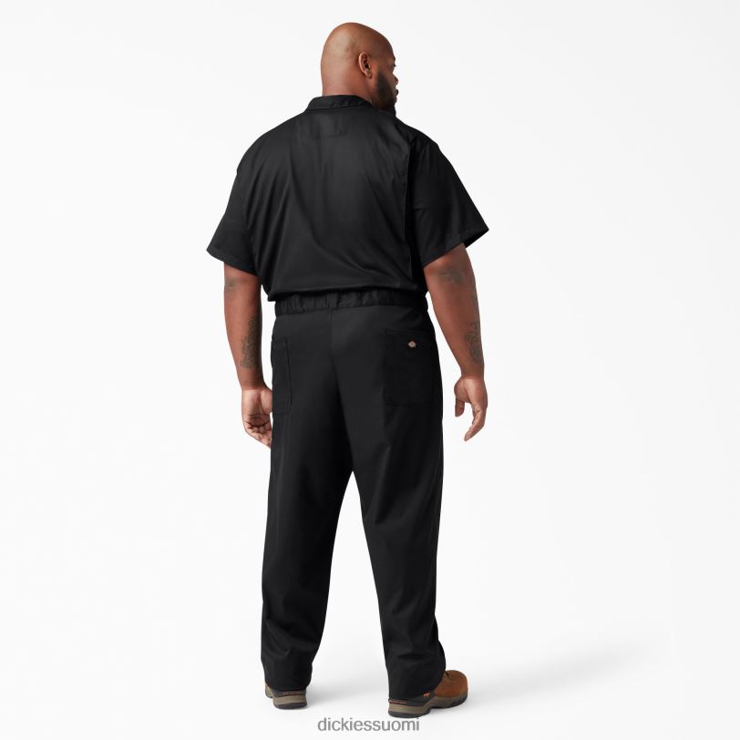 Dickies miehet joustavat lyhythihaiset haalarit musta (bk) työvaatteet Z844X1238