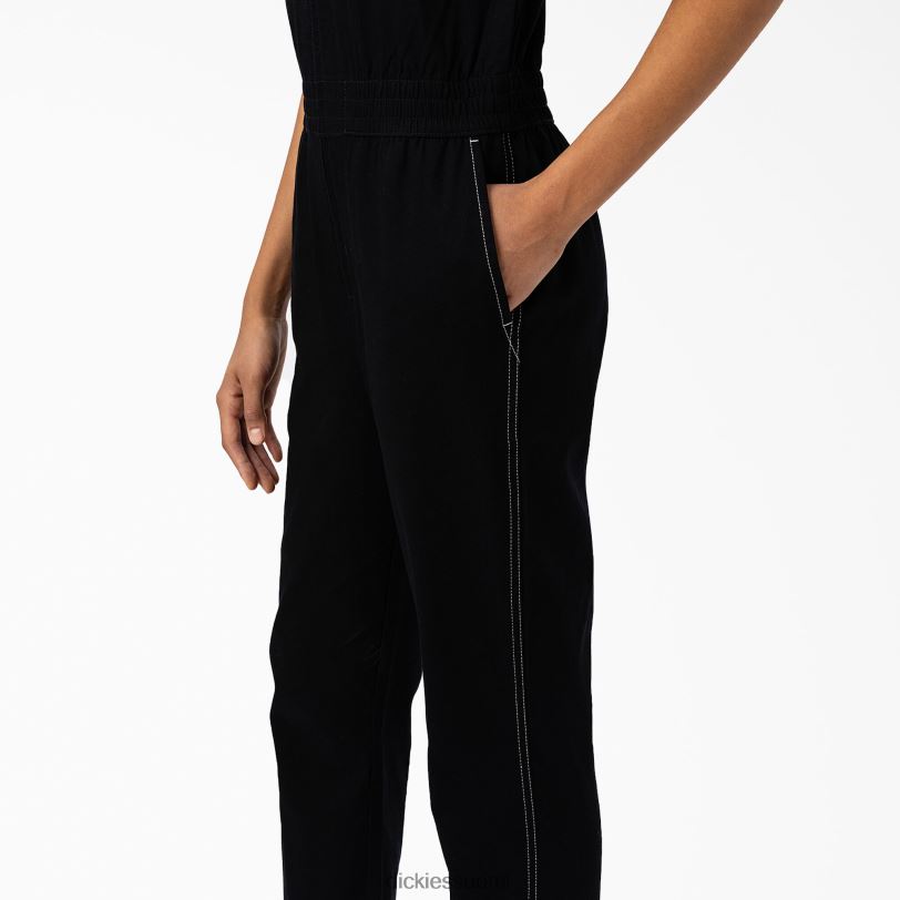 Dickies naiset florala haalarit musta (bkx) työvaatteet Z844X1933