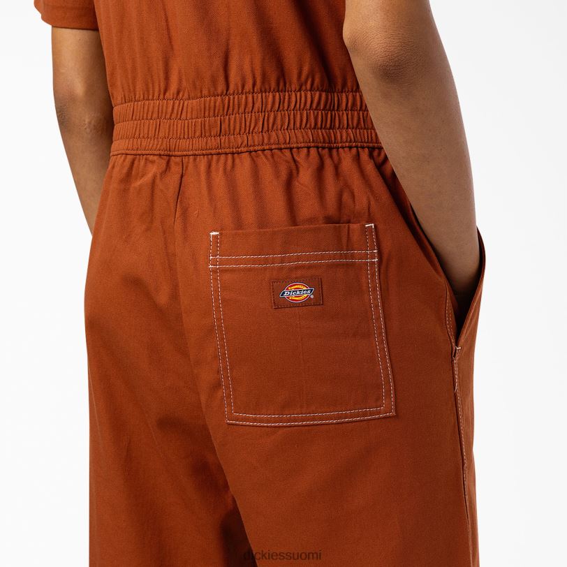 Dickies naiset florala haalarit ruskea piparkakku (eli) työvaatteet Z844X1934