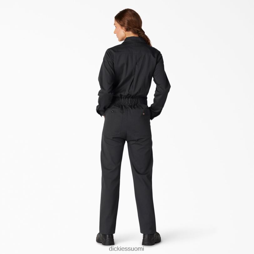 Dickies naiset pitkähihaiset haalarit musta (bk) työvaatteet Z844X1930