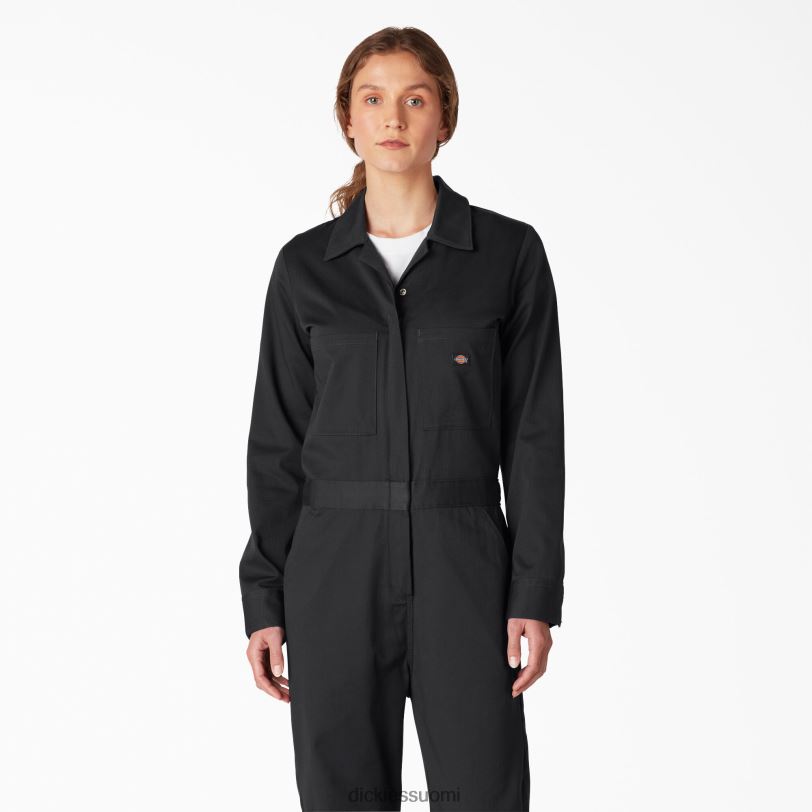 Dickies naiset pitkähihaiset haalarit musta (bk) työvaatteet Z844X1930
