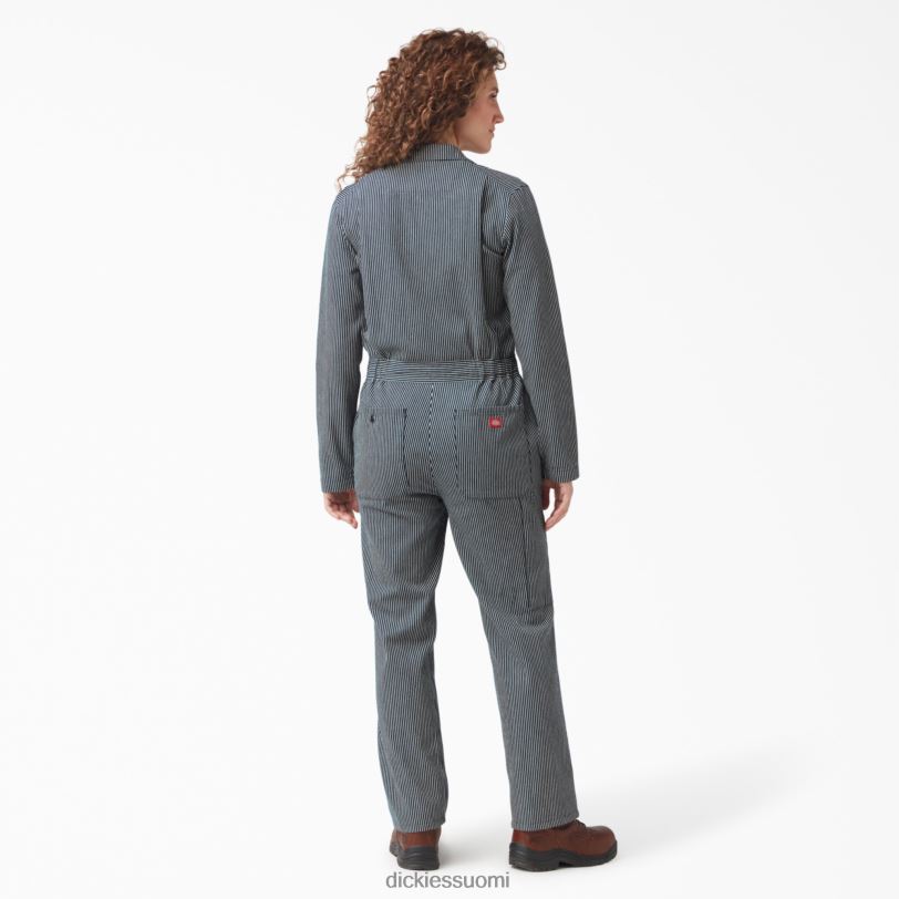Dickies naiset pitkähihaiset hickory-raitahaalarit säännöllinen työvaatteet Z844X1549