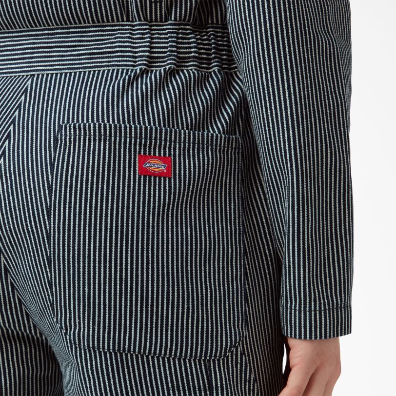 Dickies naiset pitkähihaiset hickory-raitahaalarit säännöllinen työvaatteet Z844X1549