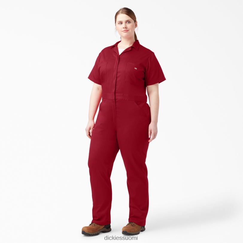 Dickies naiset plus joustavat jäähdyttävät lyhythihaiset haalarit englannin punainen (er) työvaatteet Z844X1552