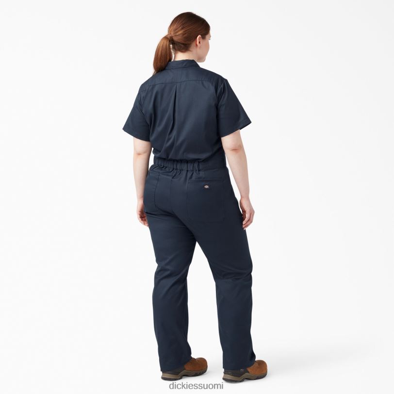 Dickies naiset plus joustavat jäähdyttävät lyhythihaiset haalarit tumma laivasto (dn) työvaatteet Z844X1551