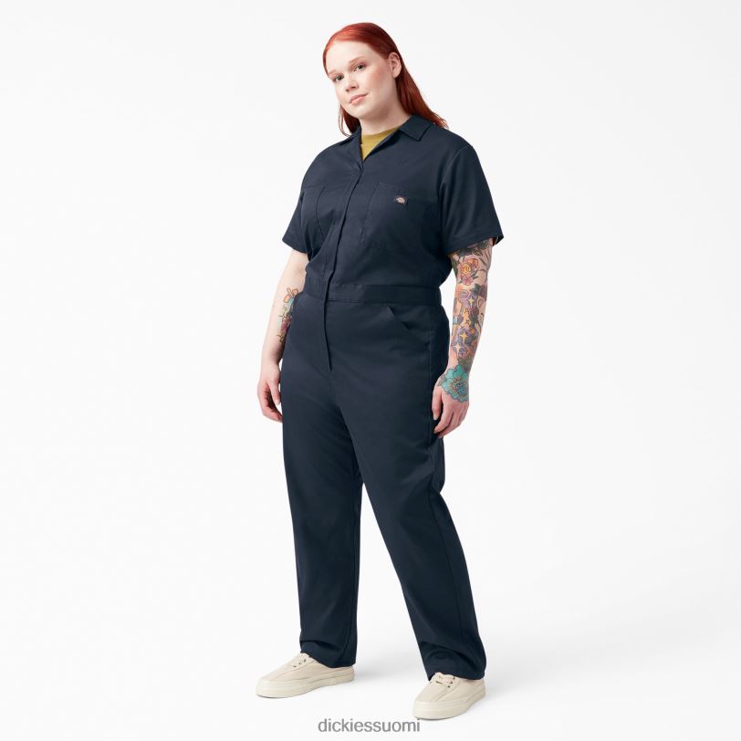 Dickies naiset plus joustavat jäähdyttävät lyhythihaiset haalarit tumma laivasto (dn) työvaatteet Z844X1551