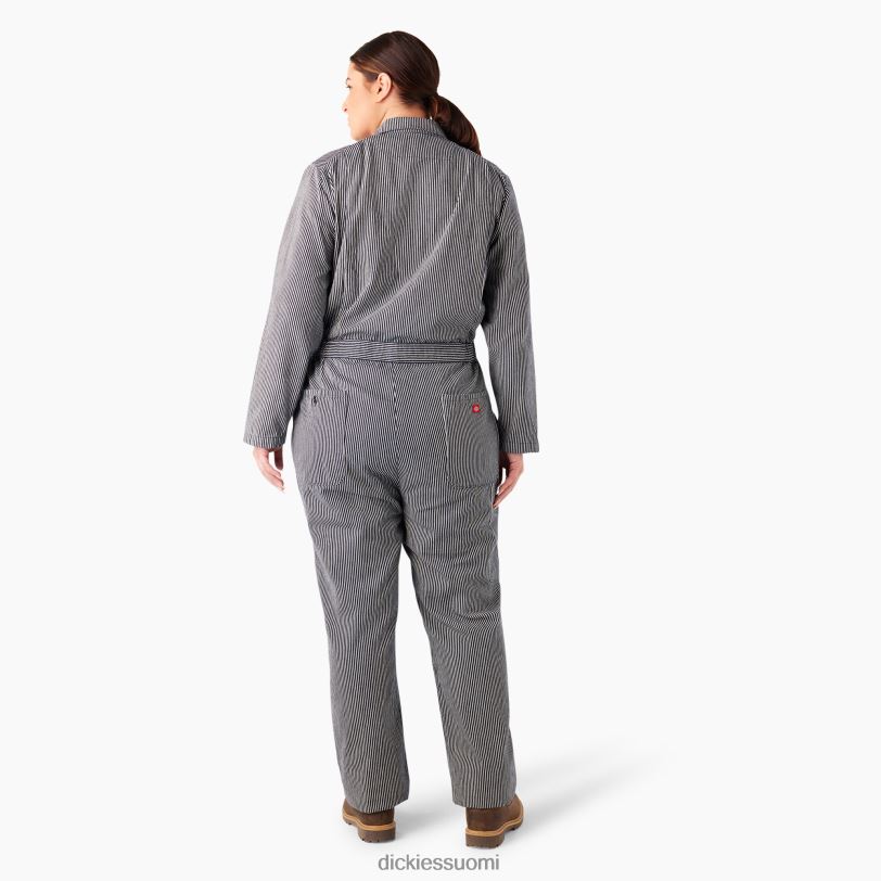 Dickies naiset plus pitkähihaiset hickory-raitahaalarit säännöllinen työvaatteet Z844X1951