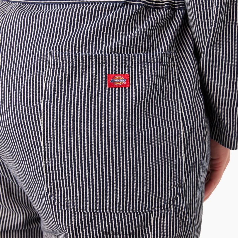 Dickies naiset plus pitkähihaiset hickory-raitahaalarit säännöllinen työvaatteet Z844X1951