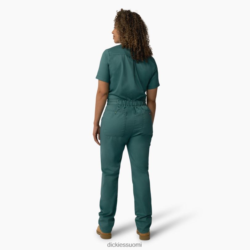Dickies naiset viilentävät lyhythihaiset haalarit lincoln green (ln) työvaatteet Z844X1546