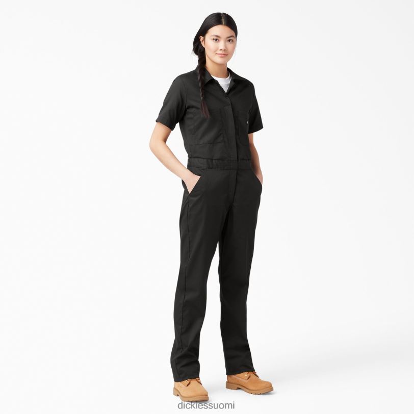Dickies naiset viilentävät lyhythihaiset haalarit musta (bk) työvaatteet Z844X1544