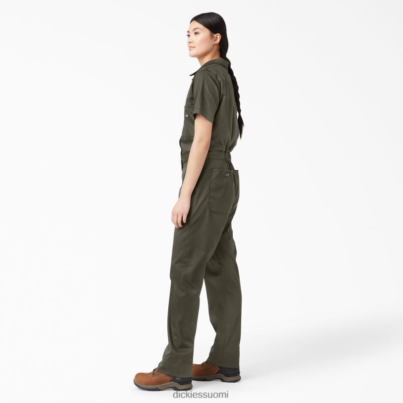 Dickies naiset viilentävät lyhythihaiset haalarit sammaleenvihreä (ms) työvaatteet Z844X1547