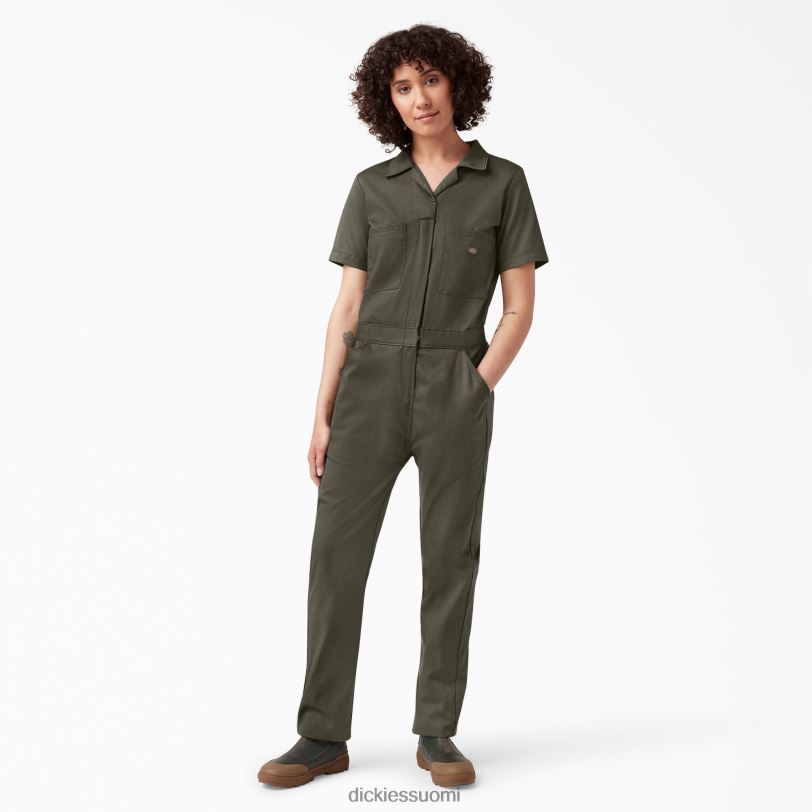 Dickies naiset viilentävät lyhythihaiset haalarit sammaleenvihreä (ms) työvaatteet Z844X1547