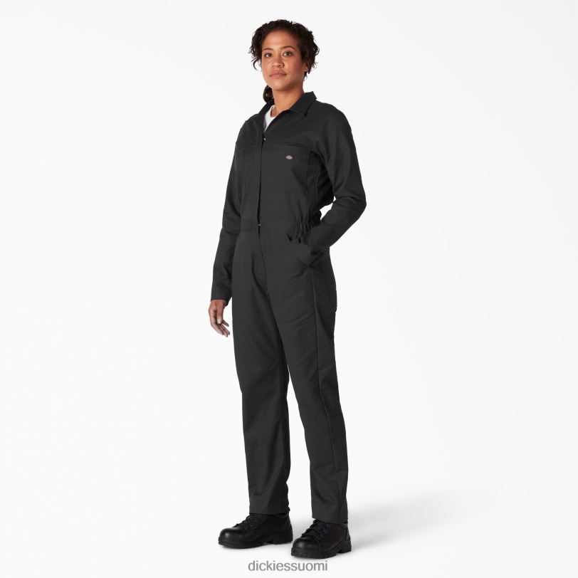 Dickies naiset viilentävät pitkähihaiset haalarit musta (bk) työvaatteet Z844X1616