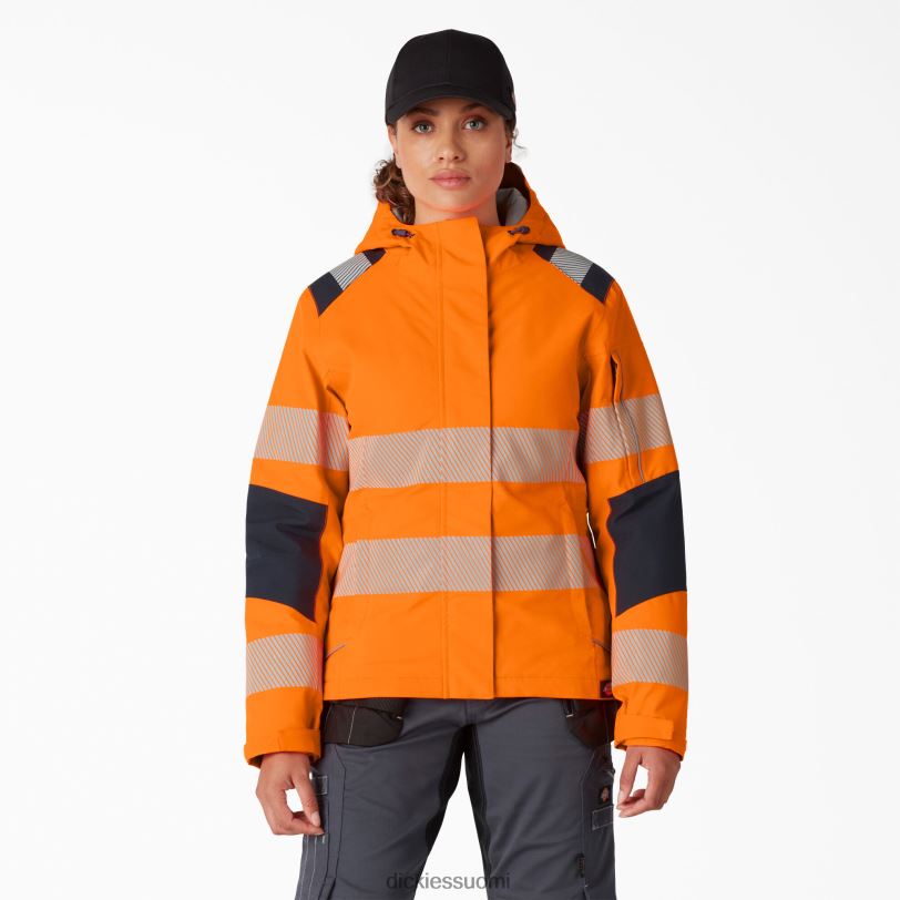 Dickies naiset hi vis-eristetty suorituskykytakki oranssi (tai) työvaatteet Z844X2337