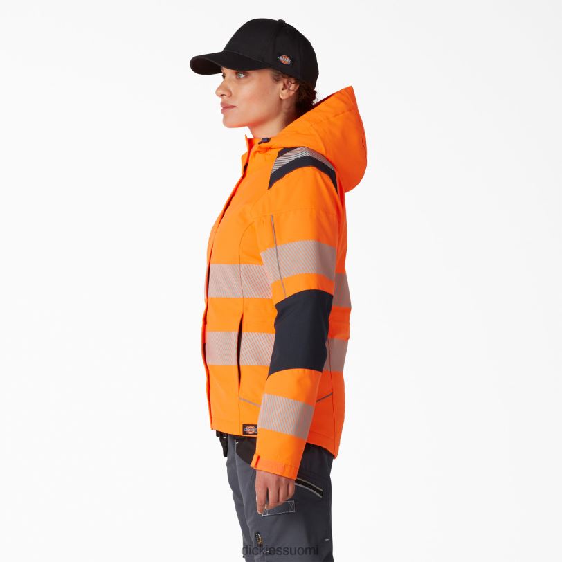 Dickies naiset hi vis-eristetty suorituskykytakki oranssi (tai) työvaatteet Z844X2337