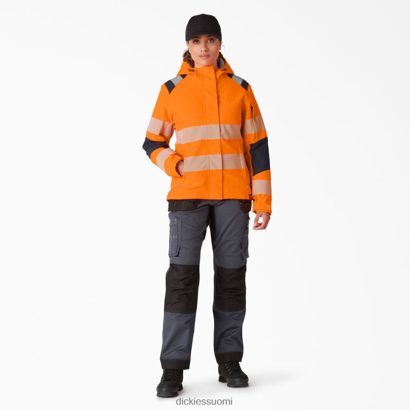 Dickies naiset hi vis-eristetty suorituskykytakki oranssi (tai) työvaatteet Z844X2337
