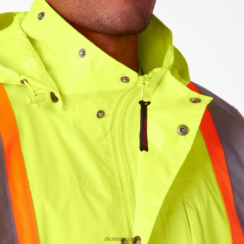 Dickies sukupuolineutraali hi vis 2-osainen turvasadepuku ansi keltainen (ay) työvaatteet Z844X1454