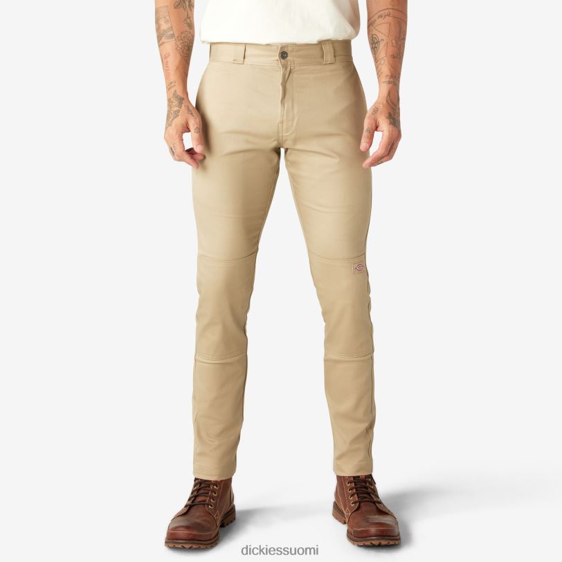 Dickies miehet Skinny fit kaksinkertaiset työhousut aavikon hiekka (ds) työvaatteet Z844X44