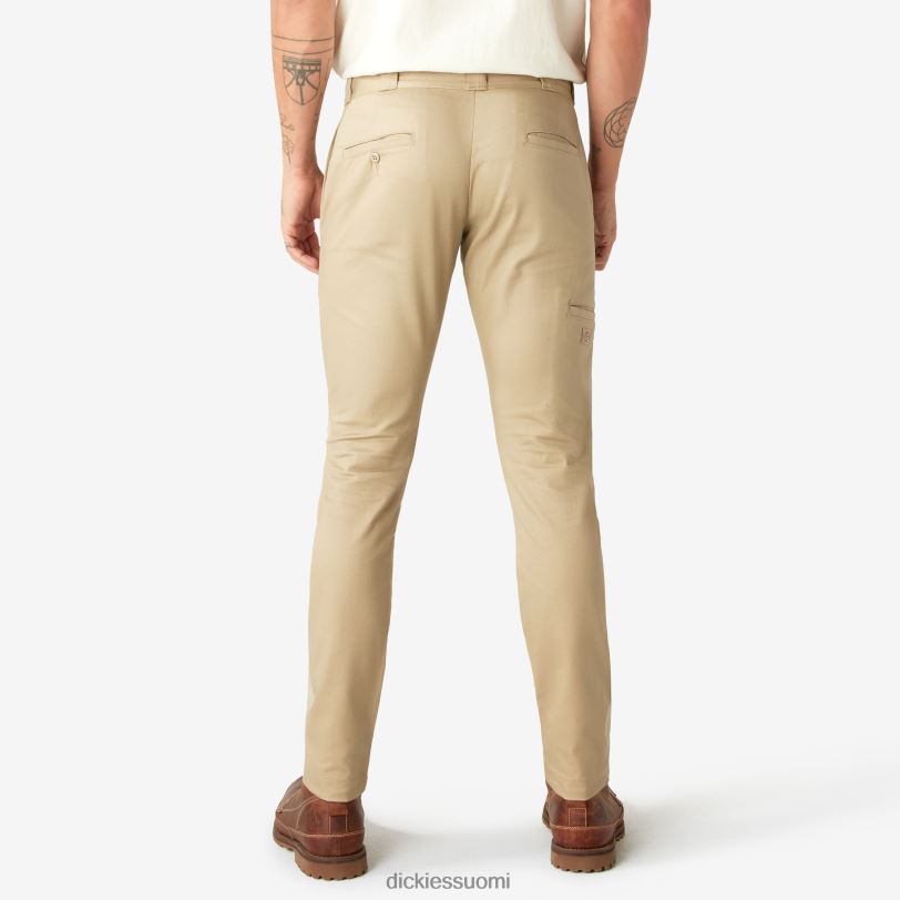 Dickies miehet Skinny fit kaksinkertaiset työhousut aavikon hiekka (ds) työvaatteet Z844X44