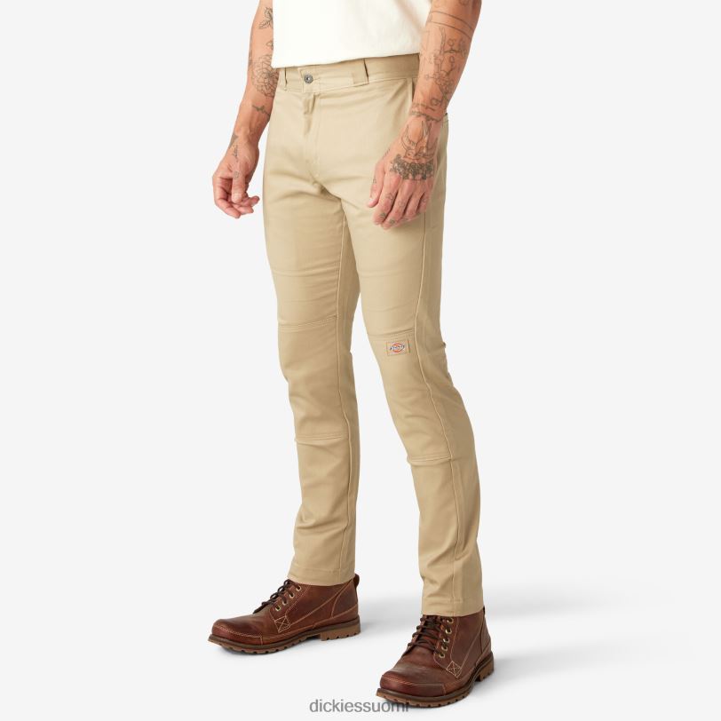 Dickies miehet Skinny fit kaksinkertaiset työhousut aavikon hiekka (ds) työvaatteet Z844X44