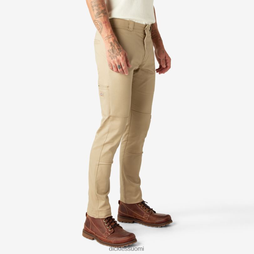 Dickies miehet Skinny fit kaksinkertaiset työhousut aavikon hiekka (ds) työvaatteet Z844X44