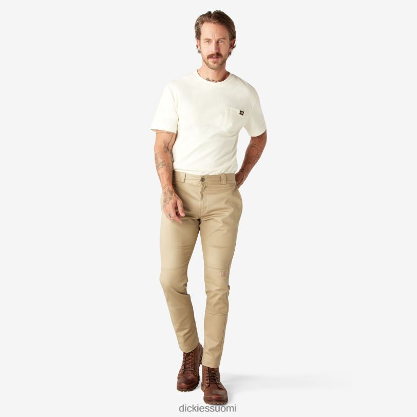 Dickies miehet Skinny fit kaksinkertaiset työhousut aavikon hiekka (ds) työvaatteet Z844X44