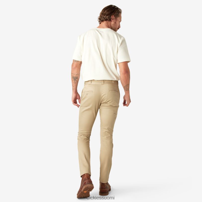 Dickies miehet Skinny fit kaksinkertaiset työhousut aavikon hiekka (ds) työvaatteet Z844X44