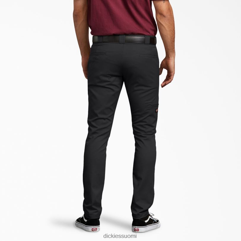 Dickies miehet Skinny fit kaksinkertaiset työhousut musta (bk) työvaatteet Z844X41