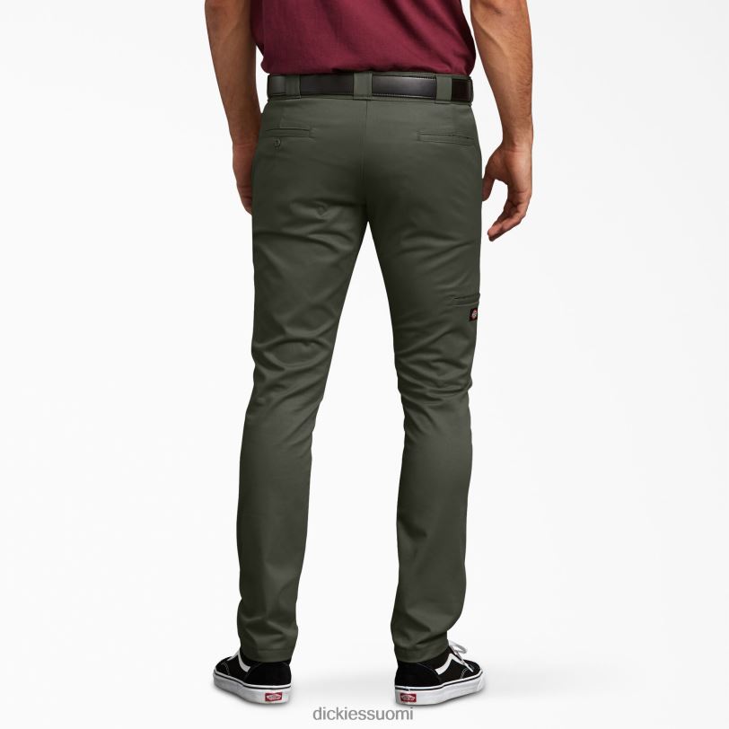 Dickies miehet Skinny fit kaksinkertaiset työhousut oliivinvihreä (og) työvaatteet Z844X46