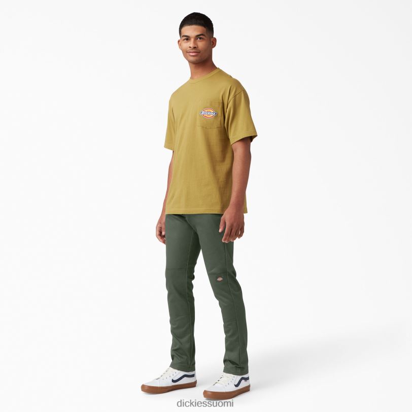 Dickies miehet Skinny fit kaksinkertaiset työhousut oliivinvihreä (og) työvaatteet Z844X46