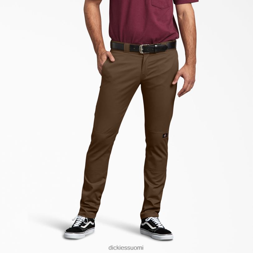 Dickies miehet Skinny fit kaksinkertaiset työhousut puun ruskea (tb) työvaatteet Z844X48