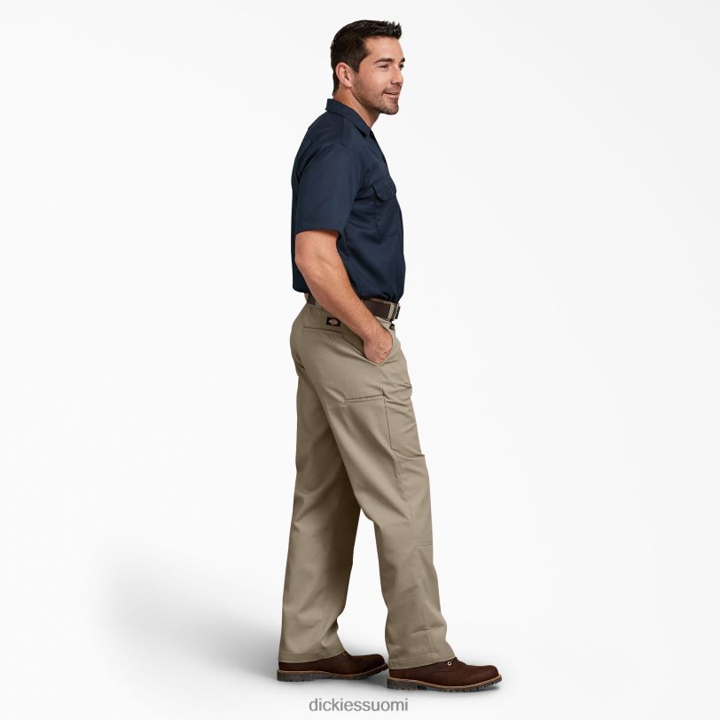Dickies miehet rennot istuvat kaksinkertaiset työhousut aavikon hiekka (ds) työvaatteet Z844X182