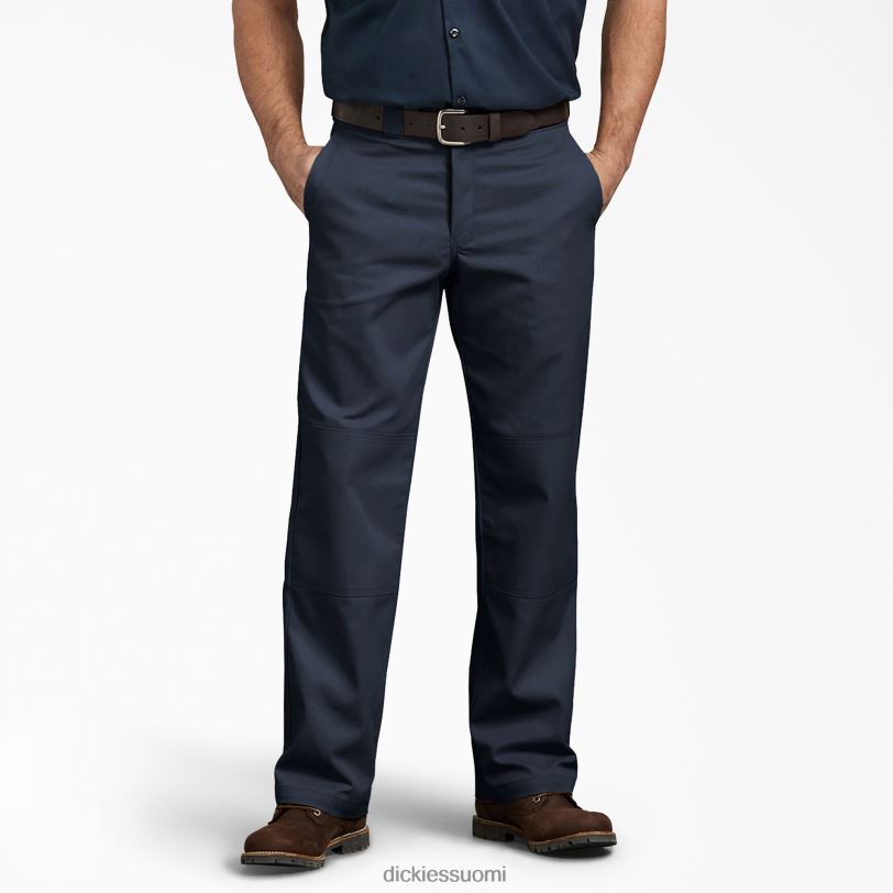Dickies miehet rennot istuvat kaksinkertaiset työhousut tumma laivasto (dn) työvaatteet Z844X181