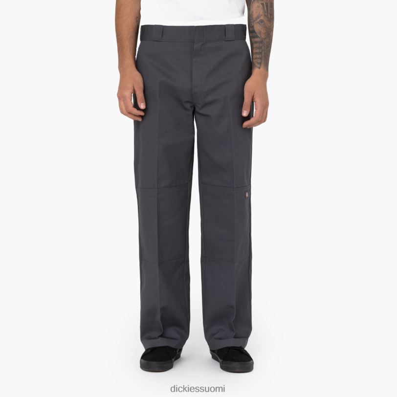 Dickies miehet väljät kaksinkertaiset työhousut hiilenharmaa (ch) työvaatteet Z844X27