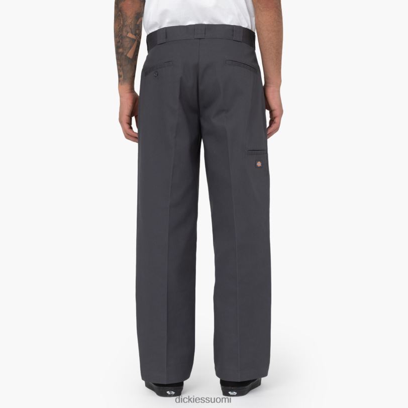 Dickies miehet väljät kaksinkertaiset työhousut hiilenharmaa (ch) työvaatteet Z844X27
